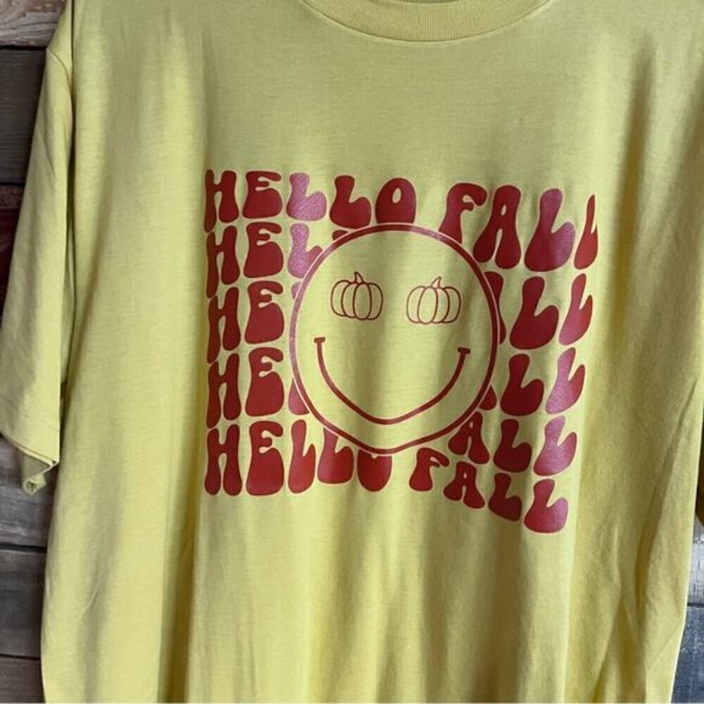 George Gold Hello‎ Fall Tee Size XL​ - Picture 3 of 6